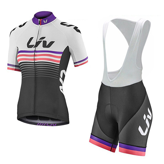 2019 Maillot Mujer Liv Tirantes Mangas Cortas Negro Blanco Fuxia